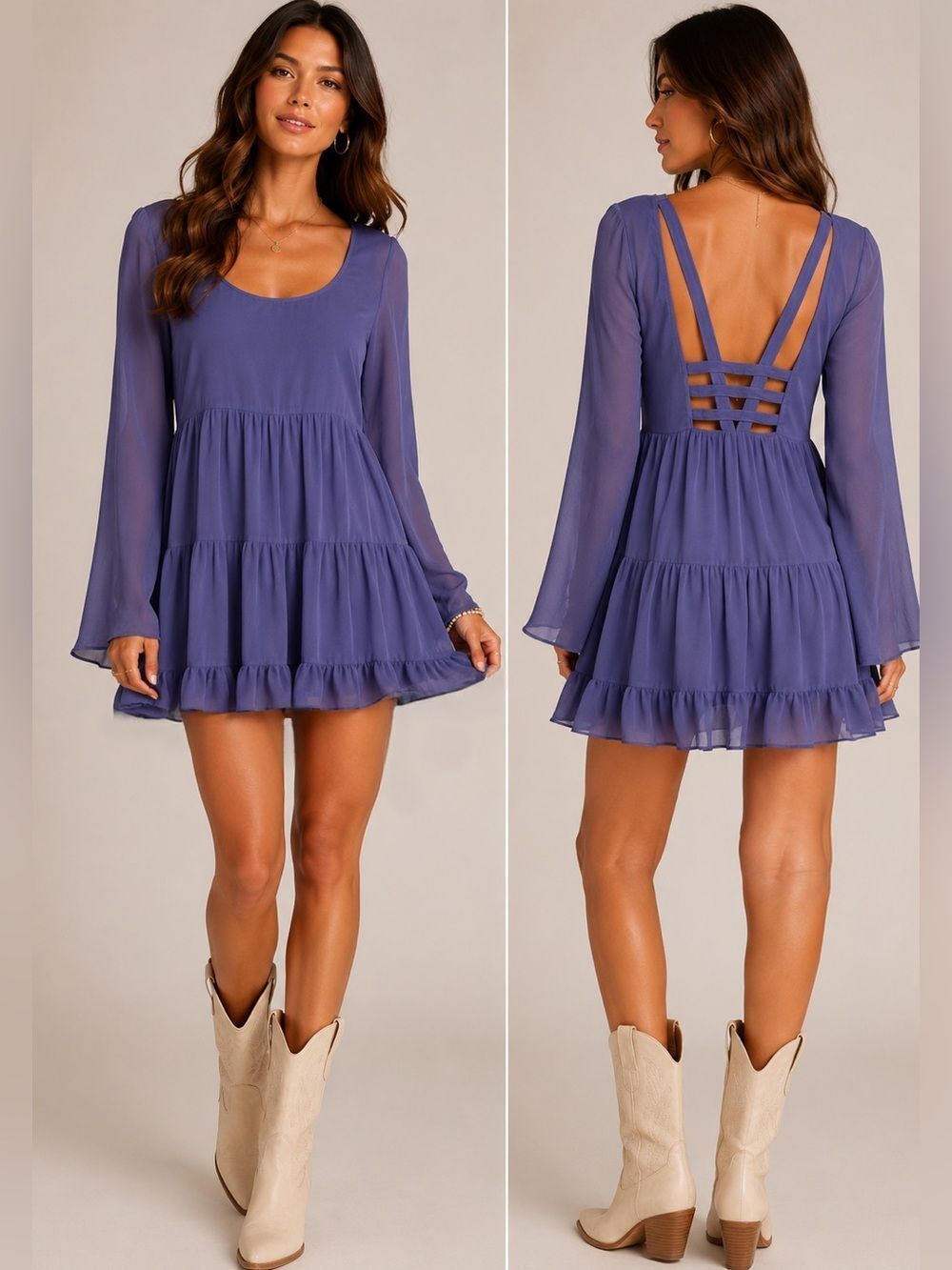 Kimchi Blue Strappy-Back Bell-Sleeve Dress
- Urban Outfitters, Small